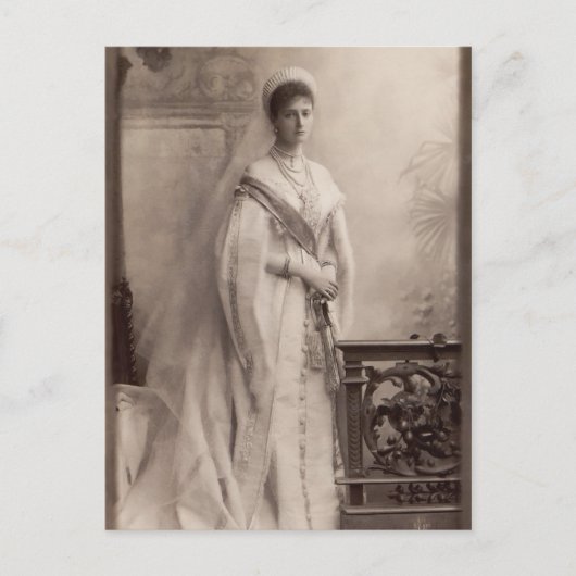 Tsarina Alexandra van Rusland, Romanov in gala Briefkaart (Voorkant)