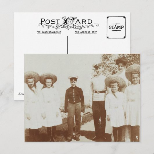 Tsarina van Rusland en dochters, OTMA Romanov Briefkaart (Voorkant / Achterkant)