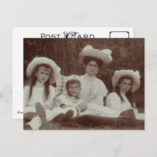 Tsarina van Rusland, Maria, Anastasia en Alexis Briefkaart (Voorkant / Achterkant)