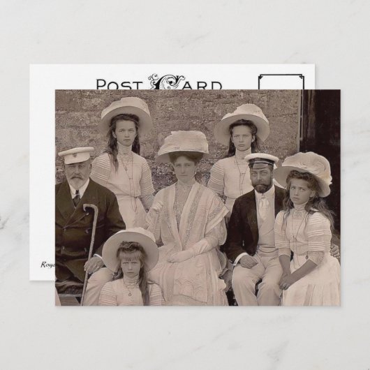 Tsarina van Rusland met OTMA en royals Engeland Briefkaart (Voorkant / Achterkant)