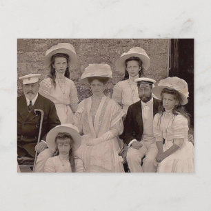 Tsarina van Rusland met OTMA en royals Engeland Briefkaart