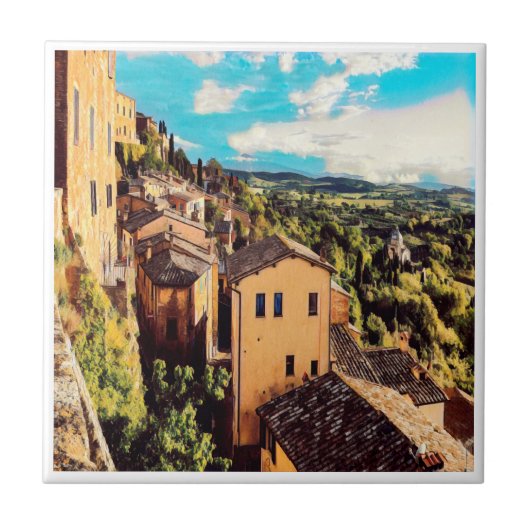 TSC004 MONTEPULCIANO City - Italië, Tegeltje (Voorkant)