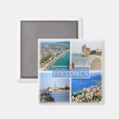 TSC006 FOLLONICA - Mozaïek - Toscane Italië - Frid Magneet (Voorkant / Achterkant)