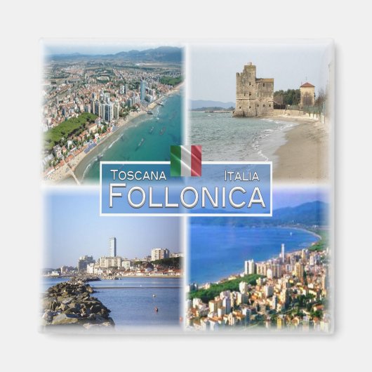 TSC006 FOLLONICA - Mozaïek - Toscane Italië - Frid Magneet (Voorkant)