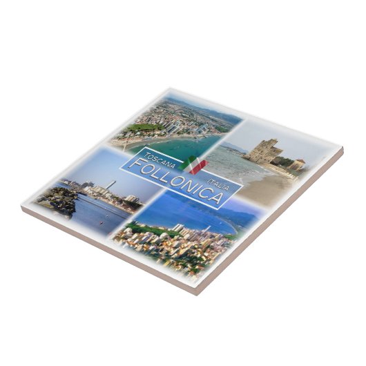 TSC006 FOLLONICA - Mozaïek, Toscane, Italië, Tegeltje (Zijkant)