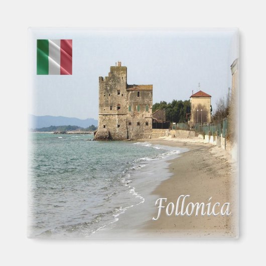 TSC011 FOLLONICA, Strand, Toscane, Koelkast Magneet (Voorkant)