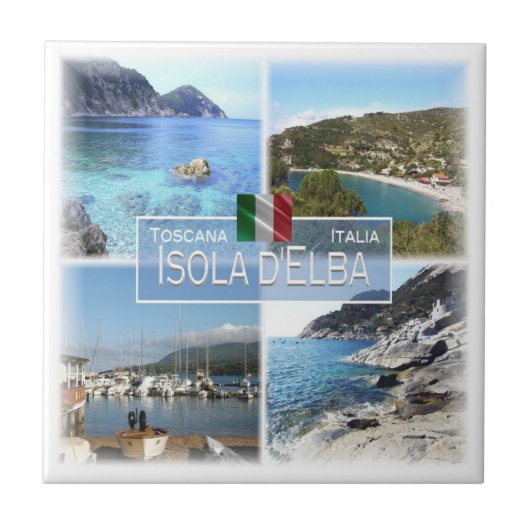 TSC018 ELBA, Mozaïek, Toscane, Tegeltje (Voorkant)