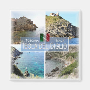 TSC019 GIGLIO EILAND, Mozaïek, Toscane, Koelkast Magneet