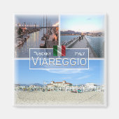 TSC026 VIAREGGIO, Mozaïek, Toscane, Koelkast Magneet (Voorkant)