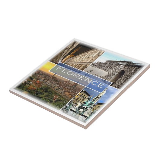 TSC028 FLORENCE, Mozaïek, Toscane, Tegeltje (Zijkant)