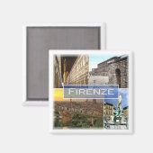 TSC029 FLORENCE - Mozaïek - Toscane - Fridge Magneet (Voorkant / Achterkant)