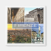 TSC029 FLORENCE - Mozaïek - Toscane - Fridge Magneet (Voorkant)