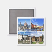 TSC031 FLORENCE - Mozaïek - Toscane - Fridge Magneet (Voorkant / Achterkant)