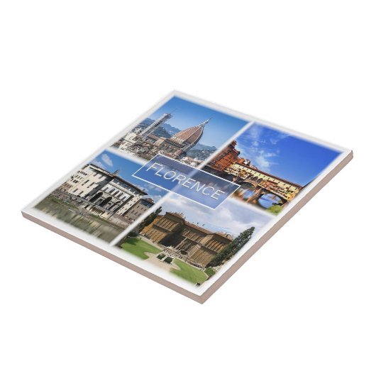 TSC031 FLORENCE, Mozaïek, Toscane, Tegeltje (Zijkant)