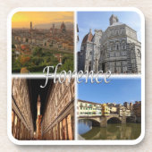 TSC033 FLORENCE, mozaïek, Toscane Bier Onderzetter (Voorkant)