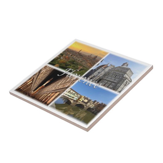 TSC033 FLORENCE, mozaïek, Toscane, keramisch tapij Tegeltje (Zijkant)