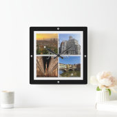 TSC033 FLORENCE, mozaïek, Toscane Vierkante Klok (Huis)