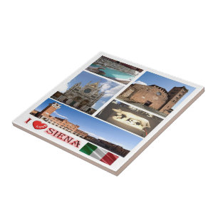 TSC037 SIENA I Love, Mozaïek, Toscane, Tegeltje