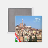 TSC038 SIENA Uitzicht San Clemememte, Toscaanse ko Magneet (Voorkant / Achterkant)