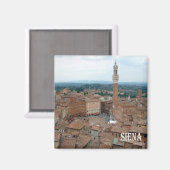 TSC039 SIENA Panorama, Toscane, Koelkast Magneet (Voorkant / Achterkant)