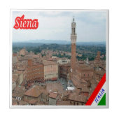 TSC040 SIENA, Uitzicht, Toscane, Tegeltje (Voorkant)
