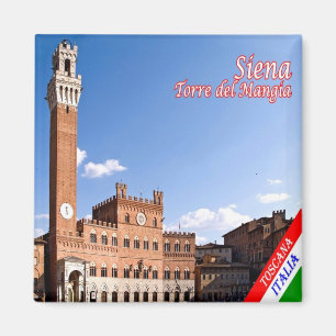 TSC046 SIENA, Torre del Mangia, Toscane, Koelkast Magneet