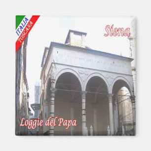 TSC048 SIENA Loggie van de paus, Toscane, Koelkast Magneet