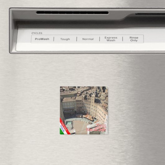 TSC054 SIENA Piazza del Campo, Toscane, Koelkast Magneet (Insitu (Vaatwasser))