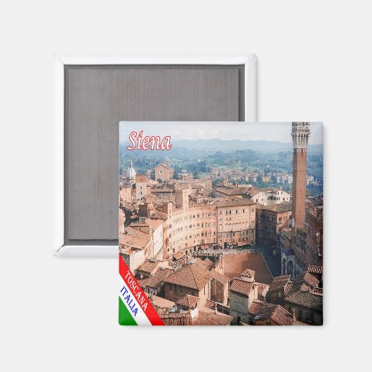 TSC055 SIENA - Piazza Del Campo - Toscane - Fridge Magneet (Voorkant / Achterkant)