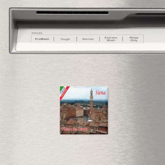 TSC056 SIENA, Piazza del Campo, Toscane, Koelkast Magneet (Insitu (Vaatwasser))