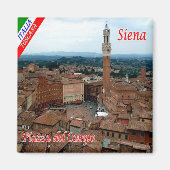 TSC056 SIENA, Piazza del Campo, Toscane, Koelkast Magneet (Voorkant)