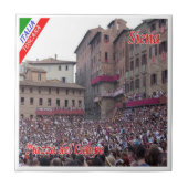 TSC059 SIENA, P.zza del campo, Toscane, Tegeltje (Voorkant)