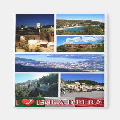 TSC065 ELBA ISLAND I Love, Toscane, Koelkast Magneet (Voorkant)