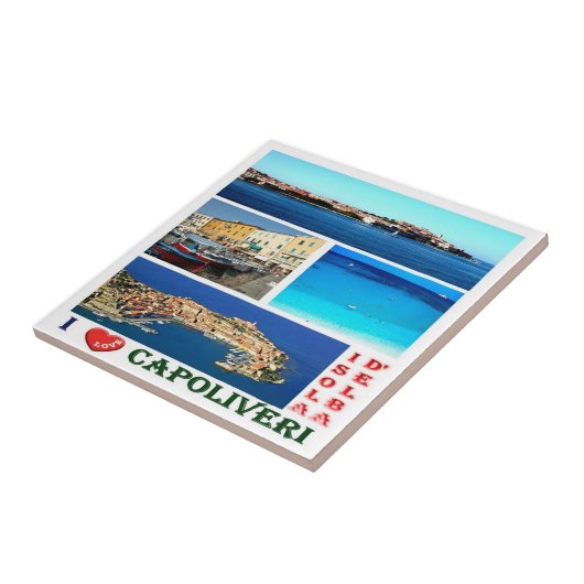 TSC066 CAPOLIVERI, ELBA, Toscane, Tegeltje (Zijkant)