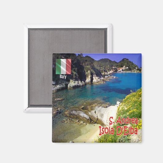 TSC069 ELBA ISLAND Sant'Andrea, Toscane, Koelkast Magneet (Voorkant / Achterkant)