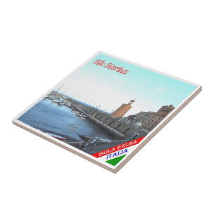 TSC071 RIO MARINA, ELBA Eiland Toscane, Tegeltje