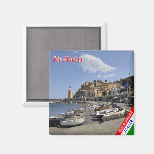 TSC072 RIO MARINA ELBA Eiland, Toscane, Koelkast Magneet (Voorkant / Achterkant)
