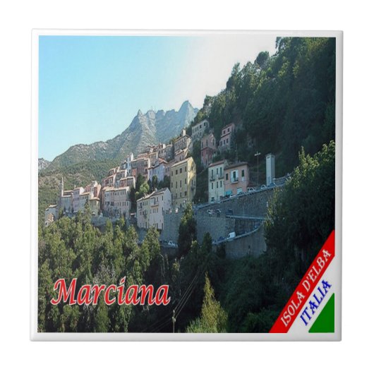 TSC080 MARCIANA, ELBA-Eiland, Toscane, Tegeltje (Voorkant)
