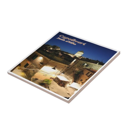 TSC085 CAPOLIVERI Door Nacht, ELBA-Eiland, Tegeltje (Zijkant)