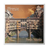 TSC087 FLORENCE, Oude Brug, Toscane, Tegeltje (Voorkant)