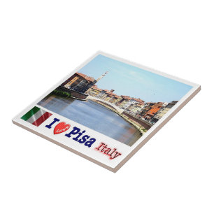 TSC100 PISA I Love, Lungarno, Toscane, Tegeltje