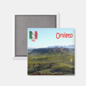 TSC104 ORVIETO, Panorama, Toscane, Fridge Magneet (Voorkant / Achterkant)