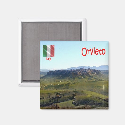 TSC104 ORVIETO, Panorama, Toscane, Fridge Magneet (Voorkant / Achterkant)