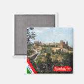 TSC105 MONTALCINO, Toscane, Italië, Fridge Magneet (Voorkant / Achterkant)