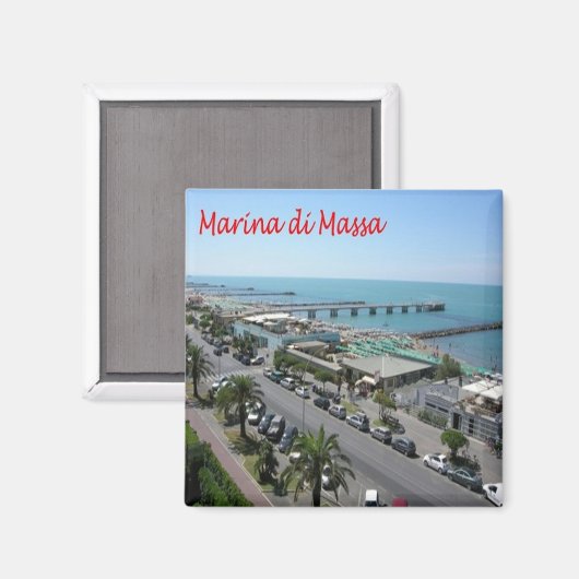TSC108 MARINA DI MASSA, Toscane, Italië, Fridge Magneet (Voorkant / Achterkant)