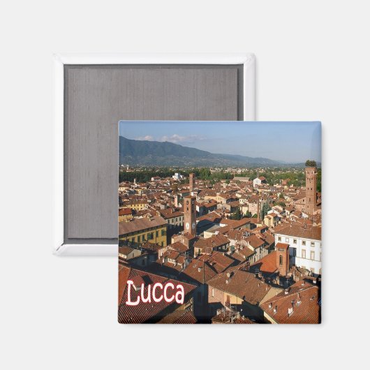 TSC110 LUCCA, Panorama, Toscane, Italië, Fridge Magneet (Voorkant / Achterkant)