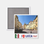 TSC111 LUCCA I Love, Toscane, Italy, Fridge Magneet (Voorkant / Achterkant)