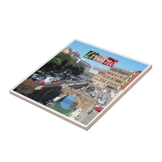 TSC114 LIVORNO, klim stenen, Toscane, Tegeltje (Zijkant)