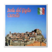 TSC121 GIGLIO ISLAND, Castle, Toscane, Tegeltje (Voorkant)