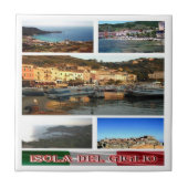 TSC122 GIGLIO EILAND, Mozaïek, Toscane, Tegeltje (Voorkant)